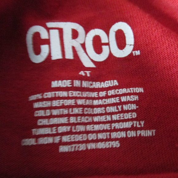Circo Pullover T Shirt Boys Size 4T Red Short Sleeve Dads Best Friend Bulldog - Picture 2 of 2